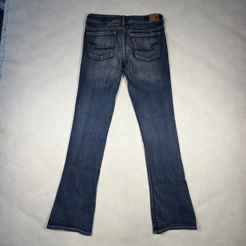 American Eagle Skinny Kick Jeans Womens 12 X-Long Dark Wash Super Stretch Denim - Picture 8 of 10